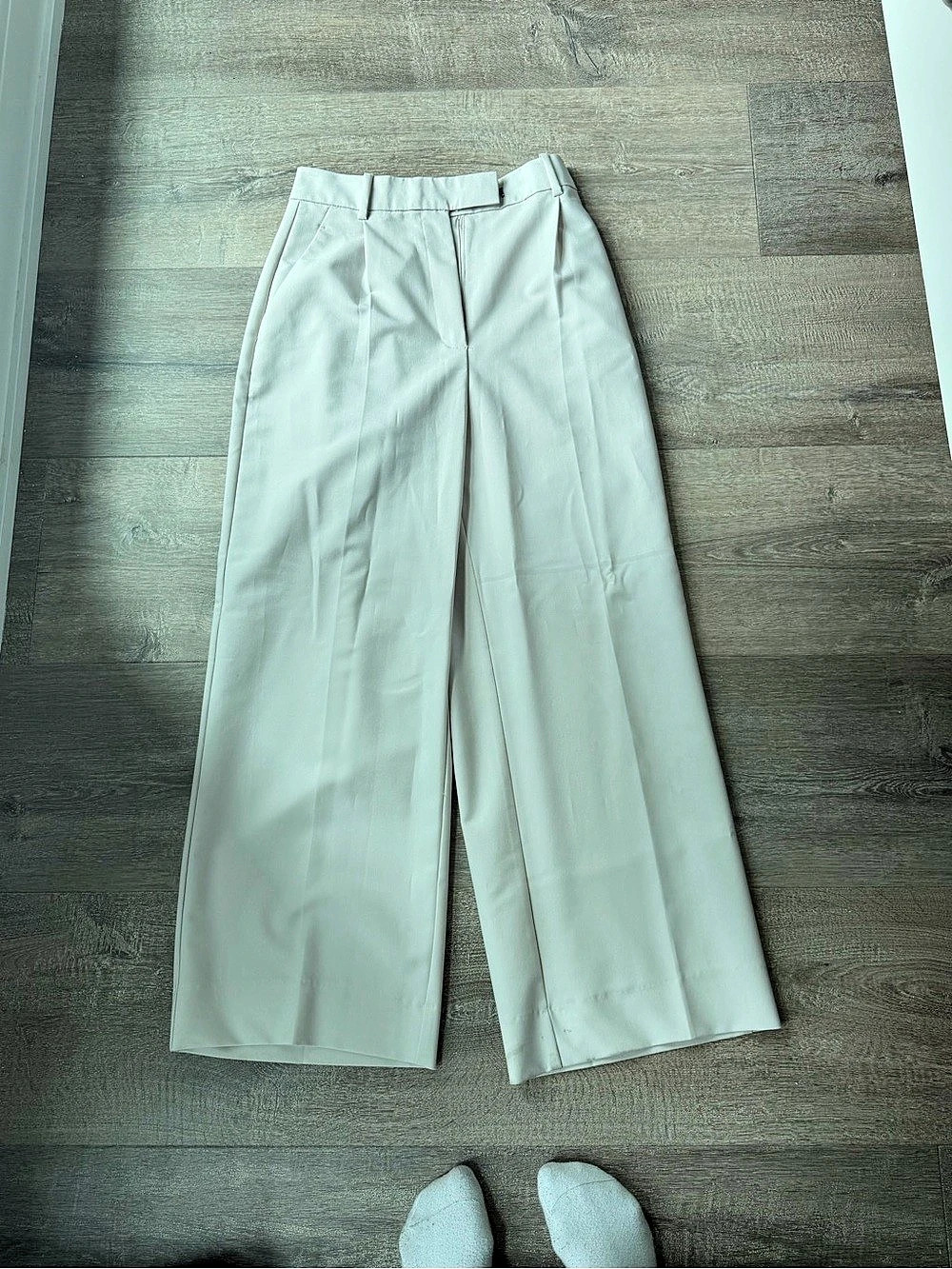 Zara Wide Leg Pants in White Size XS (24) Like New
